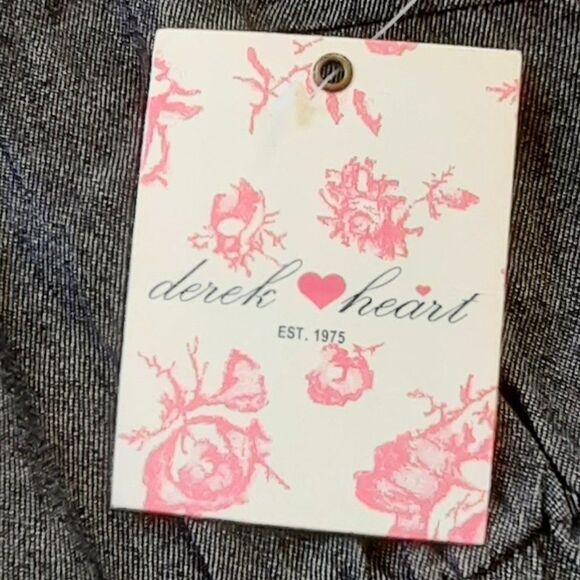 Derek Heart Gray Black Denim Zipper Sleeveless Mini Dress  Size Large   NWT - Picture 4 of 8